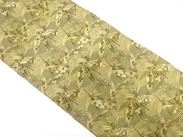 JAPANESE KIMONO / ANTIQUE NAGOYA OBI / WOVEN PAULOWNIA